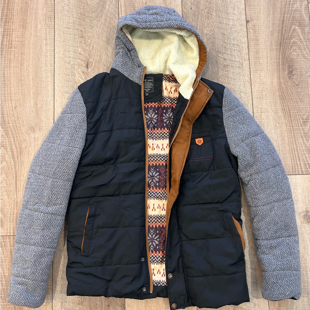 Black and Gray Hooded Jacket